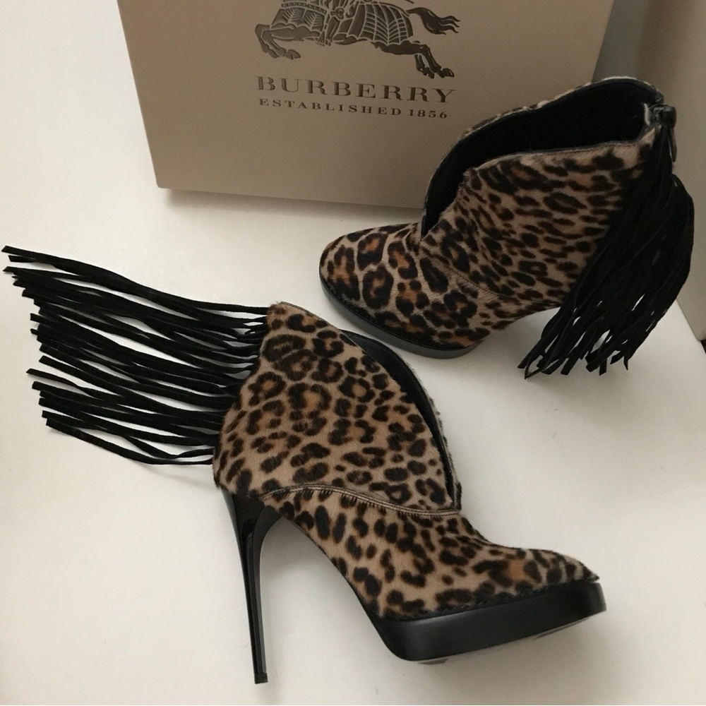 Burberry leopard print tassel boots - Picture 3 of 14